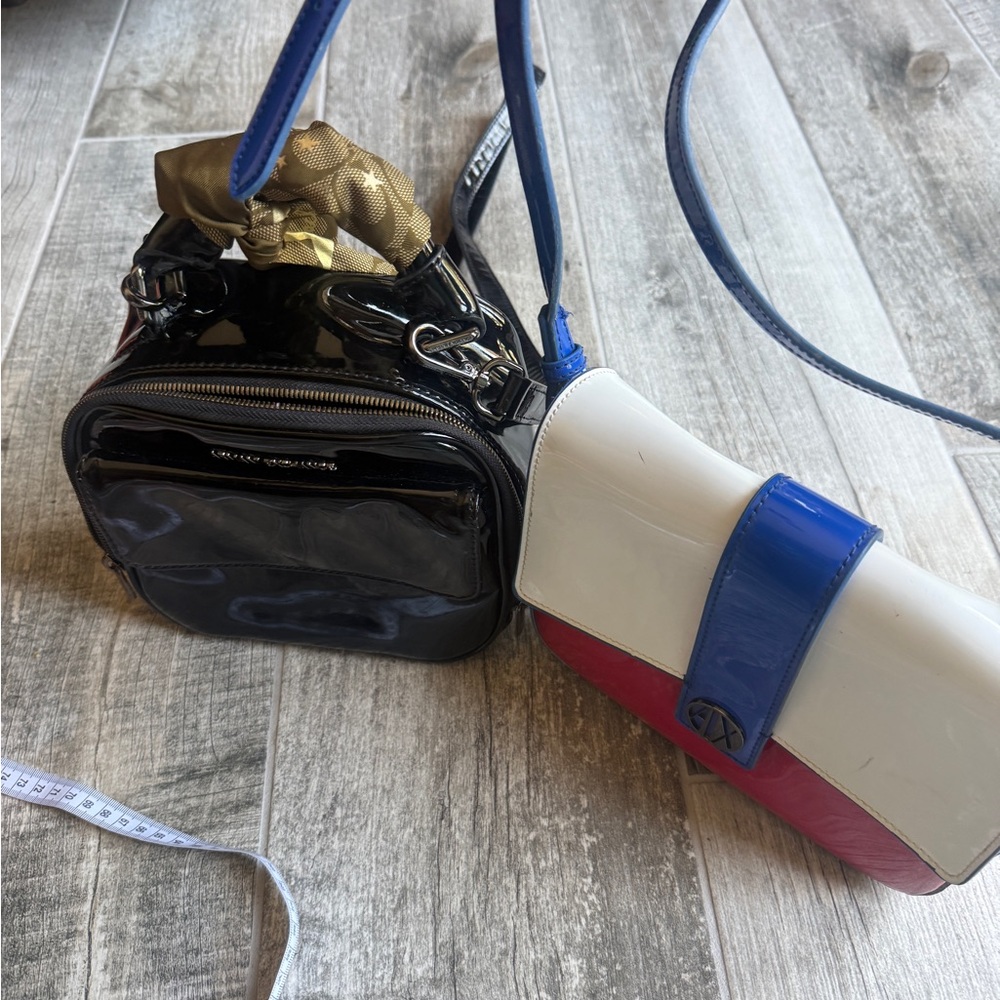 Armani exchange Black and Blue Women's Bag Set